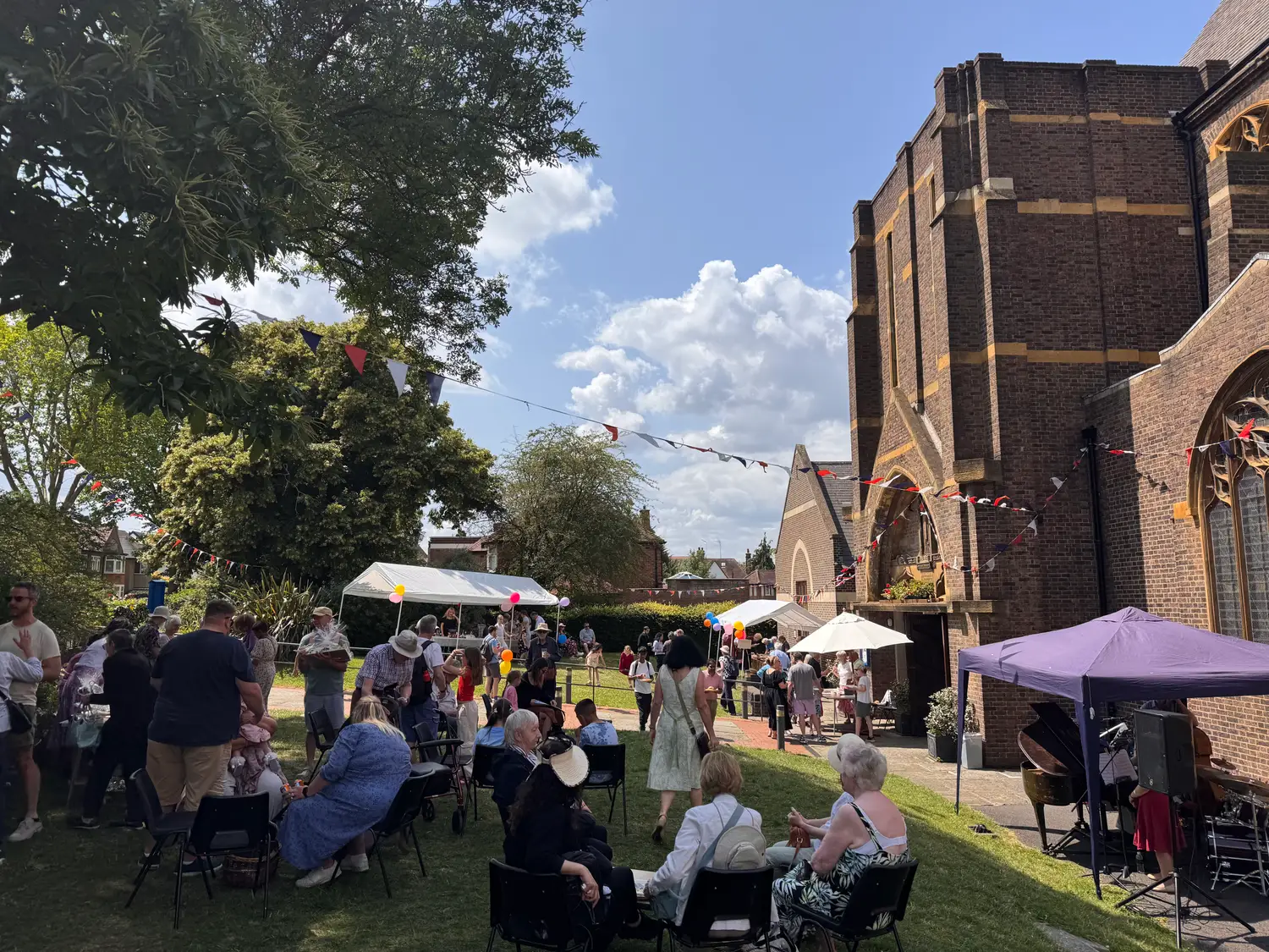 The Summer Fayre in the church garden