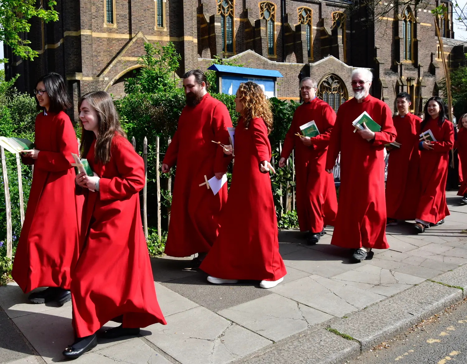 The choir in procession